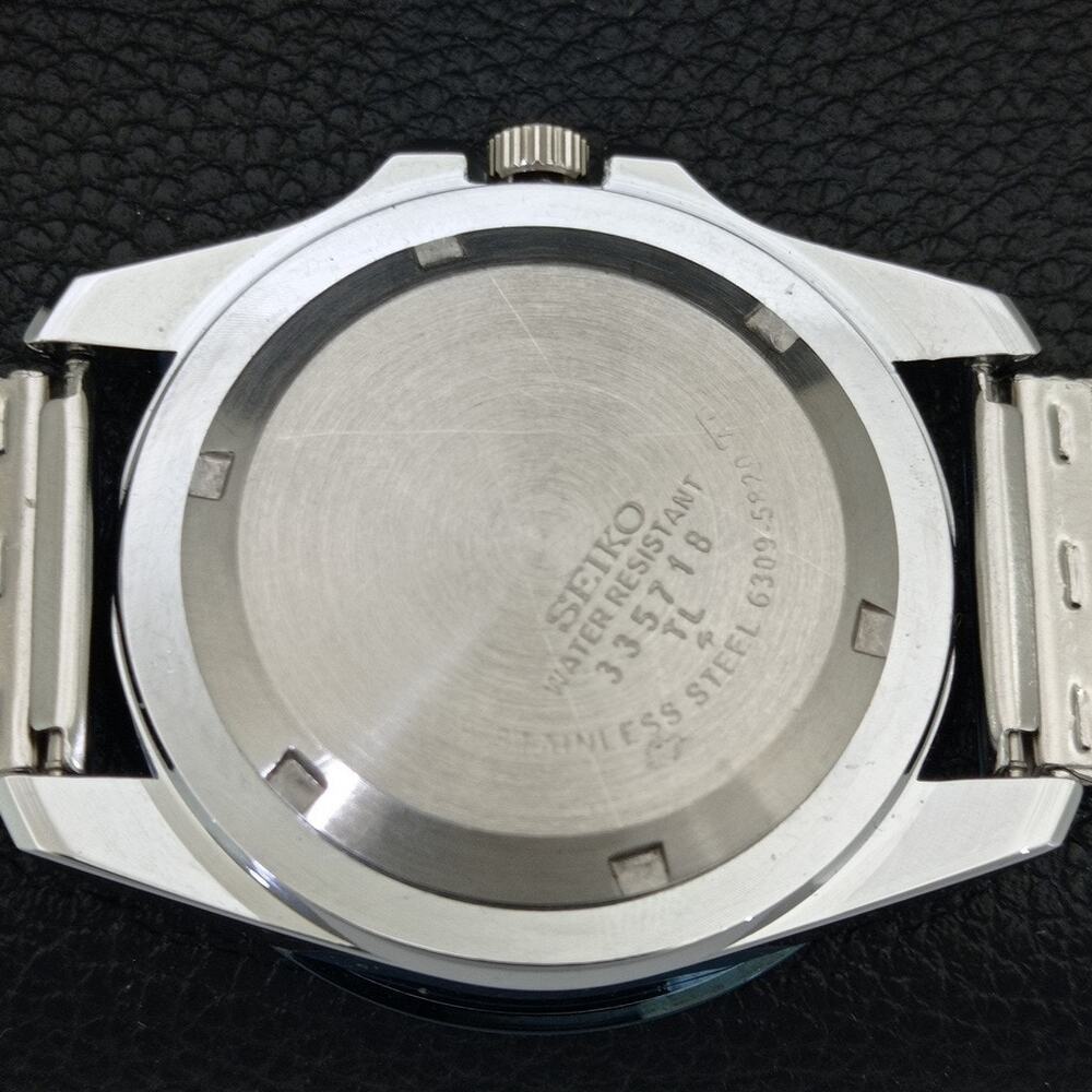 Vintage 1984 Seiko Diver Automatic Mens Silver Watch W/daydate & Blue accents - Picture 8 of 10